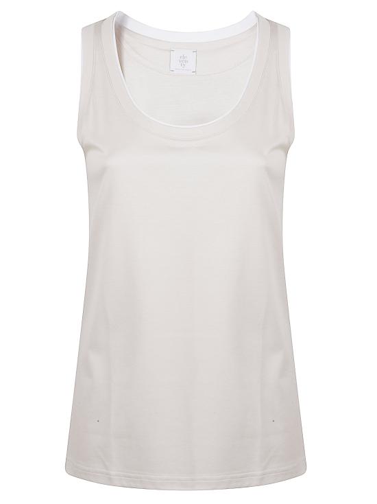 25SS 일레븐티 민소매 티셔츠 K80TSHI05 N TES0K299 02 01 Sabbia bianco