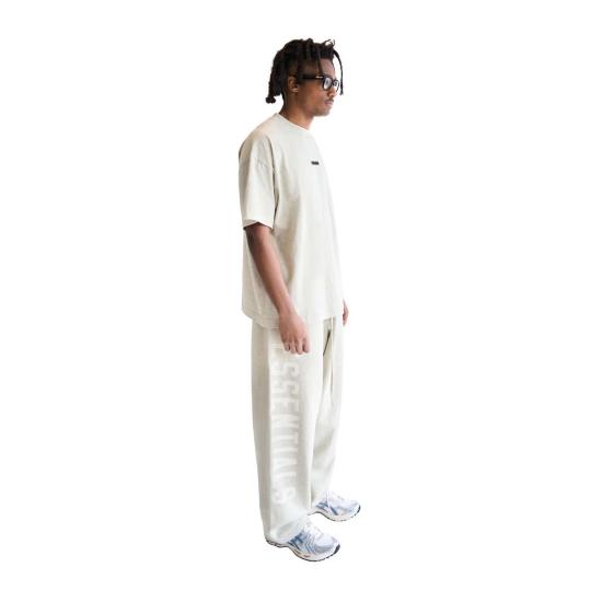  피어오브갓 반팔 티셔츠 Fear Of God 빈티지 핏 티셔츠 헤더 스톤 - FEAR OF GOD