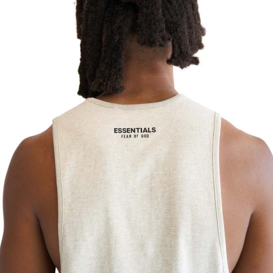  피어오브갓 후드 티셔츠 피어 오브 갓 빈티지 핏 탱크 헤더 스톤 - FEAR OF GOD