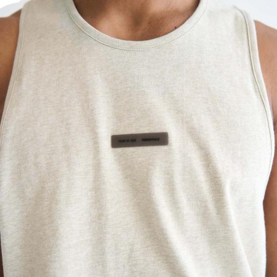  피어오브갓 후드 티셔츠 피어 오브 갓 빈티지 핏 탱크 헤더 스톤 - FEAR OF GOD