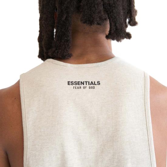  피어오브갓 후드 티셔츠 피어 오브 갓 빈티지 핏 탱크 헤더 스톤 - FEAR OF GOD