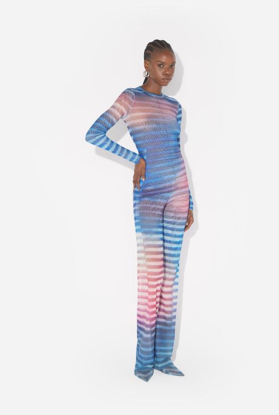 25FW 장 폴 고티에 긴팔 티셔츠 25 03 W TO336 M005P 565034 Lightblue blue peach - JEAN PAUL GAULTIER