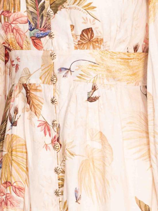 25FW 짐머만 미디 스커트 5146DSS253CRMPLMFLO White - ZIMMERMANN