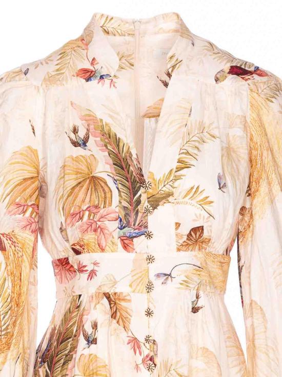 25FW 짐머만 미디 스커트 5146DSS253CRMPLMFLO White - ZIMMERMANN