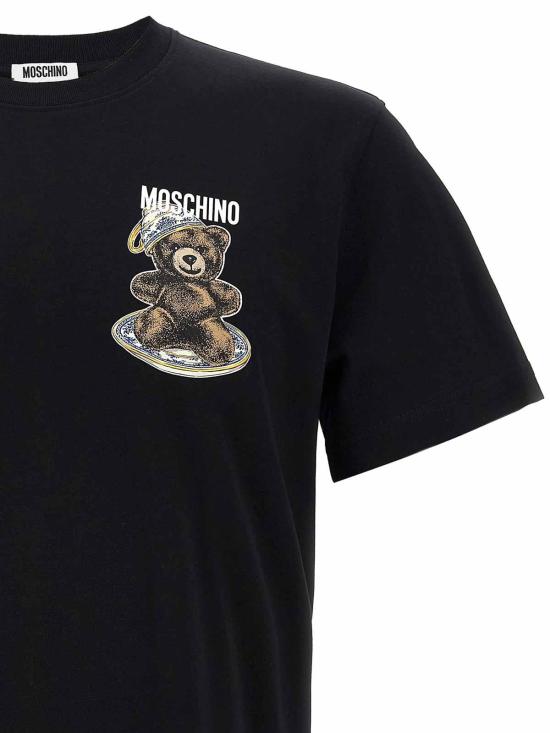  모스키노 반팔 티셔츠 072152411555 Black - MOSCHINO