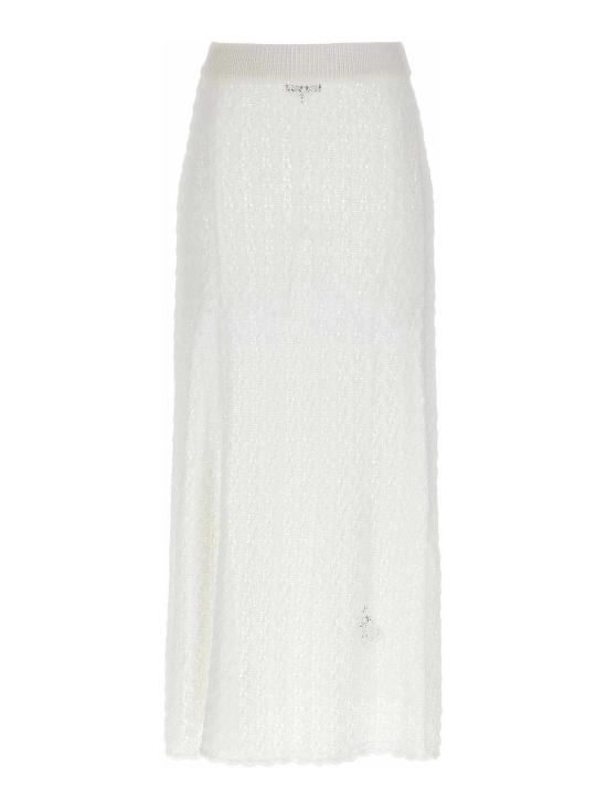 25FW 가니 미디 스커트 K2546135 White