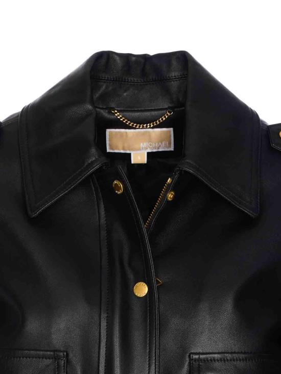  마이클 코어스 가죽 자켓 MT520IQFAF001 Black - MICHAEL KORS