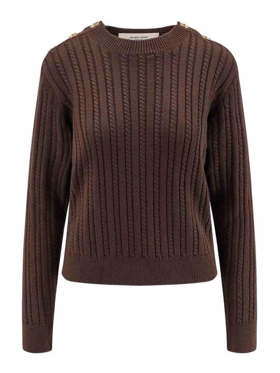 25FW 골든구스 골드 버튼 울 블렌드 크루넥 스웨터 GWP02467P00211090108