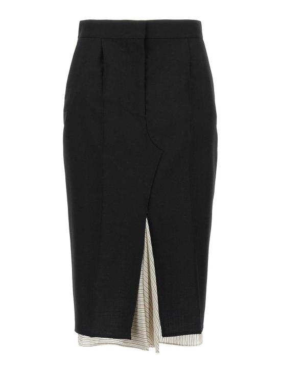 26FW 마르니 미디 스커트 GOMA0767U0TW83900N99 Black