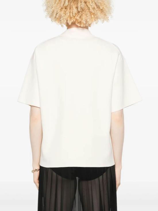 25FW 막스마라 스튜디오 반팔 티셔츠 AMICI001 White - MAX MARA STUDIO