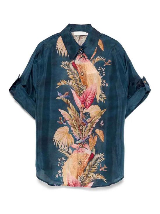  짐머만 블라우스 3573TSS253DBPFL Blue