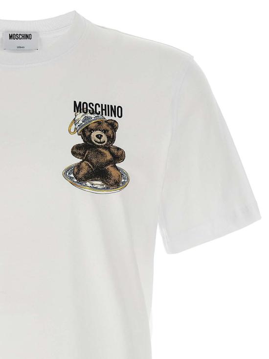  모스키노 반팔 티셔츠 072152411001 White - MOSCHINO