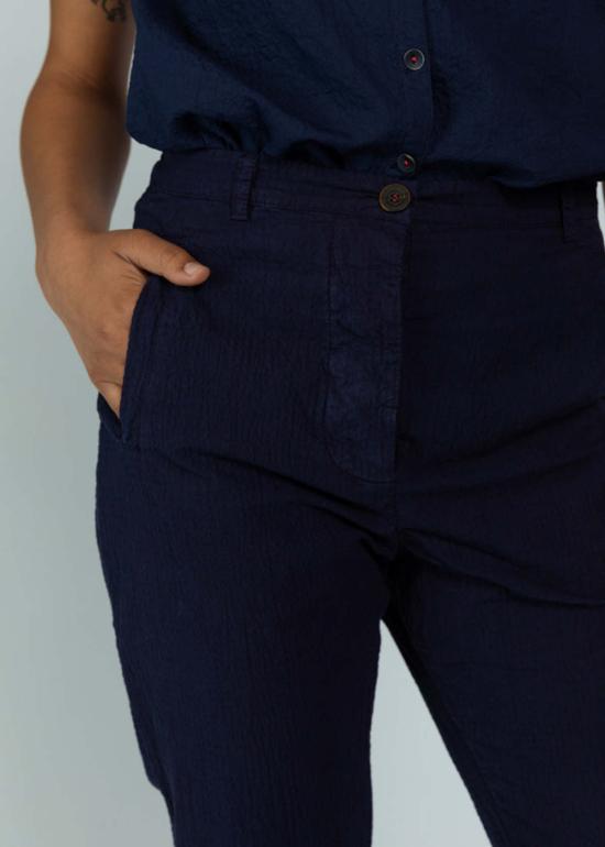  에이치플러스 하노 베셀 크롭 팬츠 H+ 한노 베셀 필란트라 시어서커 팬츠 잉크 - H+ HANNOH WESSEL