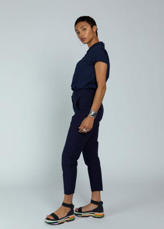  에이치플러스 하노 베셀 크롭 팬츠 H+ 한노 베셀 필란트라 시어서커 팬츠 잉크 - H+ HANNOH WESSEL