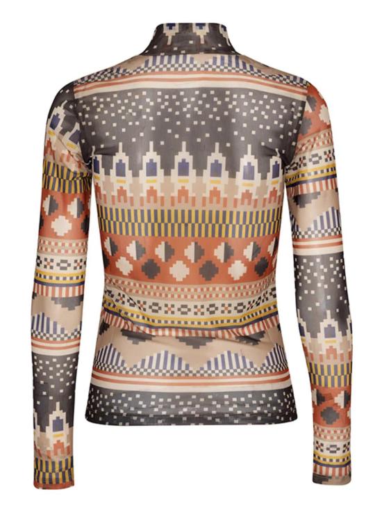  헨릭 빕스코브 블라우스 Henrik Vibskov 메시 터틀넥 탑 Space Invaders - HENRIK VIBSKOV