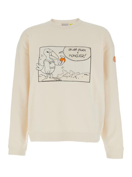 25FW 몽클레어 몽클레어 x 길가 팜 디자인 바이 도널드 글로버 코튼 스웨트셔츠  8G0000289AUJ02B White
