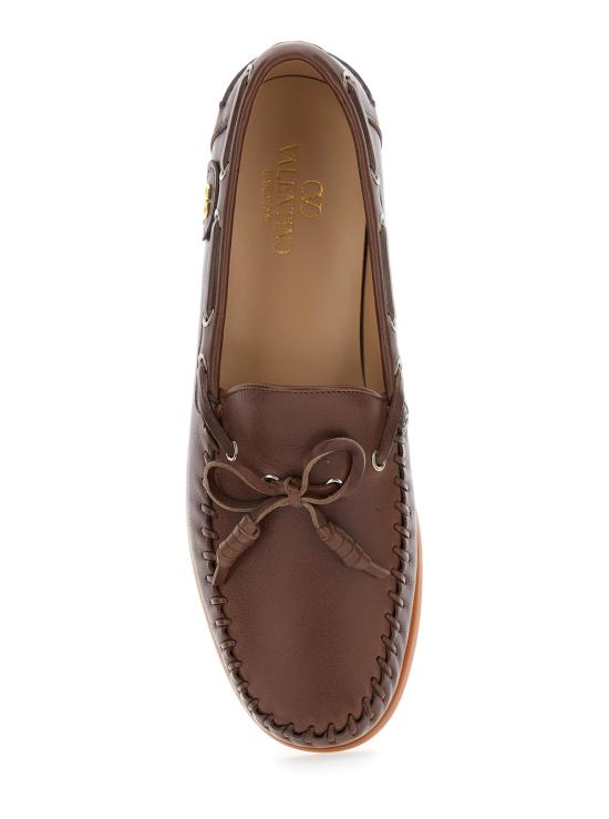 25FW 발렌티노 가라바니 팜 애비뉴 크러스트 레더 보트 슈즈 7Y2S0K85PNJZWX Brown - VALENTINO GARAVANI