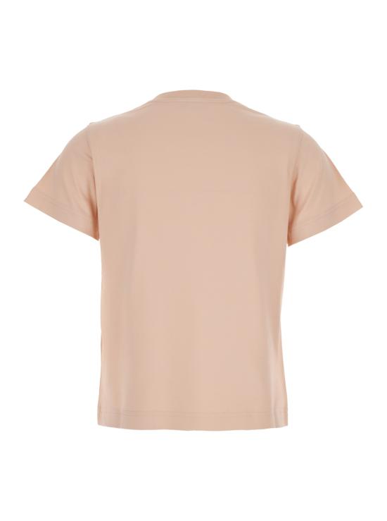 25FW 몽클레어 자수 하트 로고 코튼 티셔츠   8C0000989AJS519 Pink - MONCLER