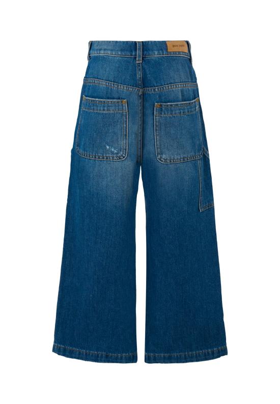 25FW [키즈] 팜앤젤스 진 PBYB007F25DEN0014416 DENIM - PALM ANGELS