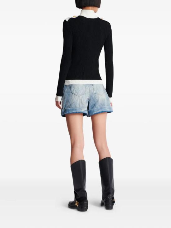 25FW 발망 스웨터 FF1KL036KI64 EAB BLACK - BALMAIN