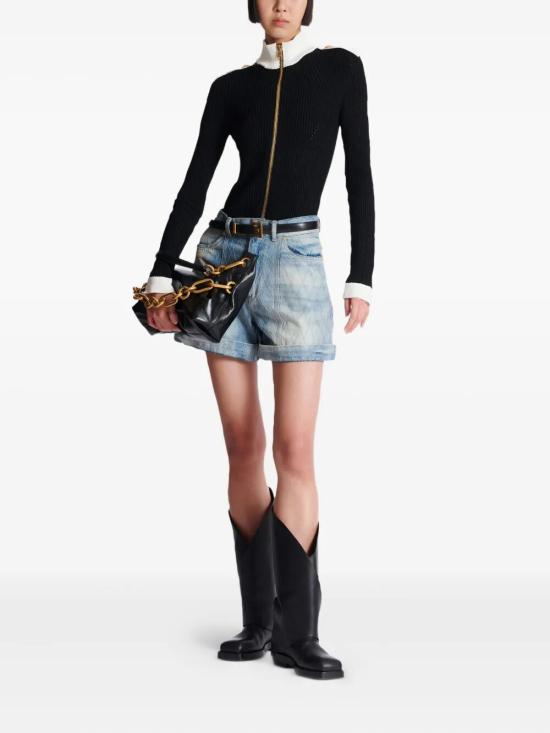 25FW 발망 스웨터 FF1KL036KI64 EAB BLACK - BALMAIN