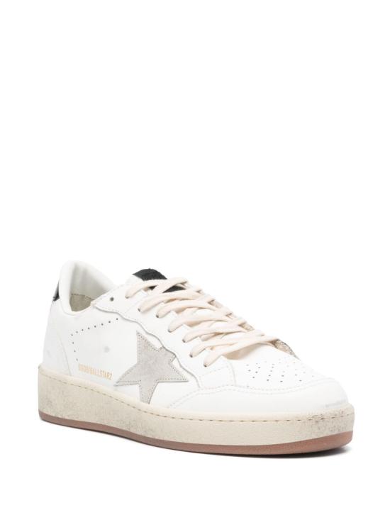 25FW 골든구스 볼스타 스웨이드 스타 & 레더 힐탭 스니커즈 GWF00804F00697010220 WHITE ICE BLACK - GOLDEN GOOSE