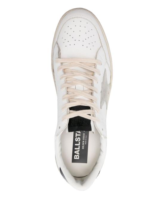 25FW 골든구스 볼스타 스웨이드 스타 & 레더 힐탭 스니커즈 GWF00804F00697010220 WHITE ICE BLACK - GOLDEN GOOSE