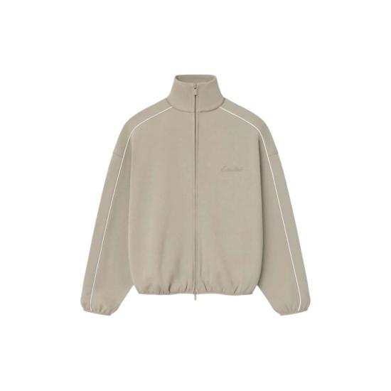  피어오브갓 자켓 피어 오브 갓 모던 핏 플리스 트랙 재킷 팀버/클라우드 화이트 - FEAR OF GOD