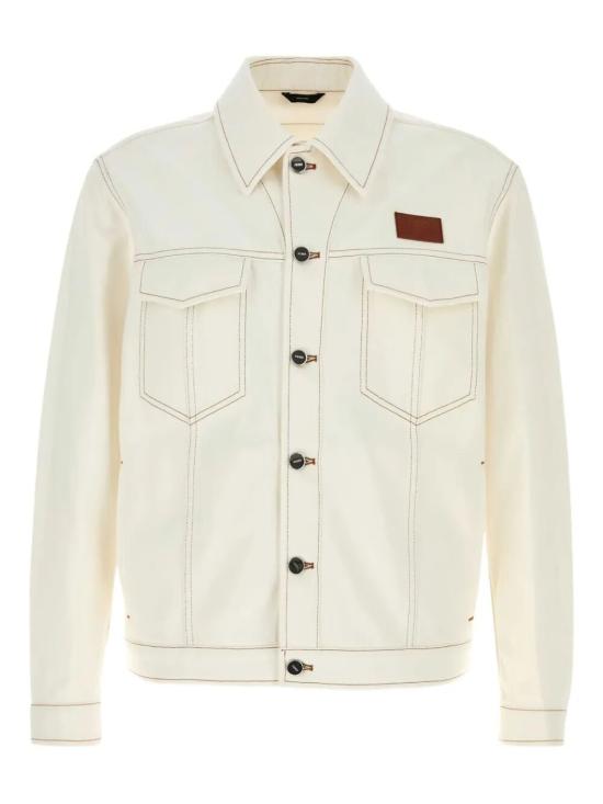 25FW 펜디 데님 자켓 FW0428 AUWZ F0WC4 ECRU