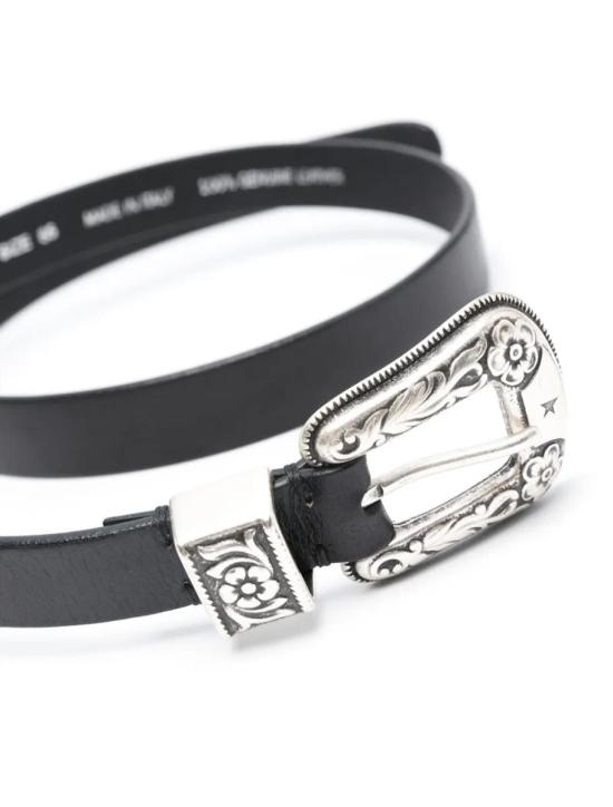 25FW 골든구스 레귤러 벨트 GWA00402 A00013390100 Black - GOLDEN GOOSE