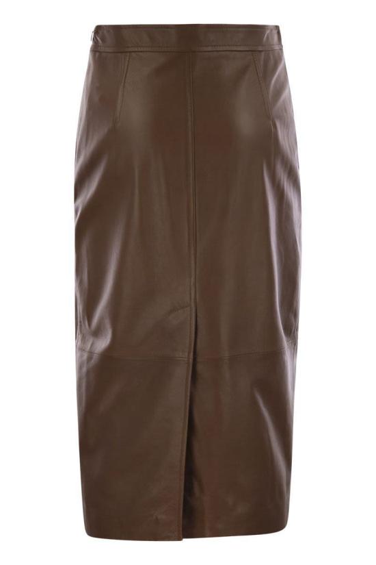 25FW 막스마라 스튜디오 스커트 2526406011600 002 BROWN - MAX MARA STUDIO