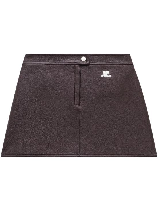 25FW 쿠레쥬 숏 스커트 PERCJU001VY00144010 Bordeaux