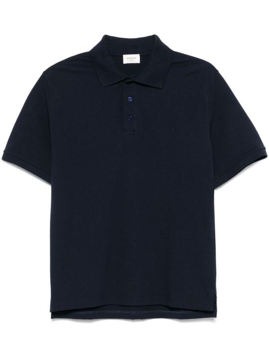 25SS 생로랑 폴로 티셔츠 798944 Y37HC4140 Blue