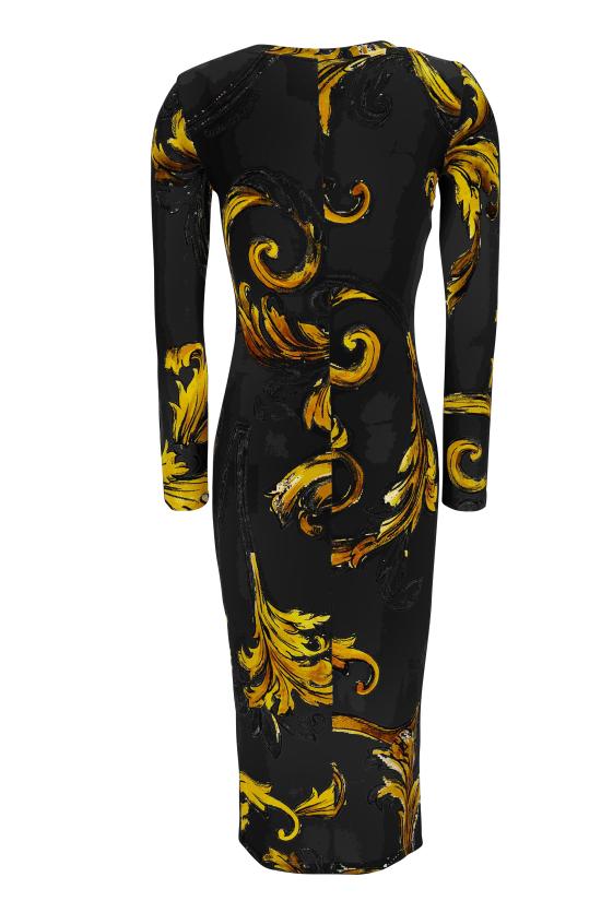 25SS 베르사체 롱 원피스 78HAO920 JS471G89 Black - VERSACE