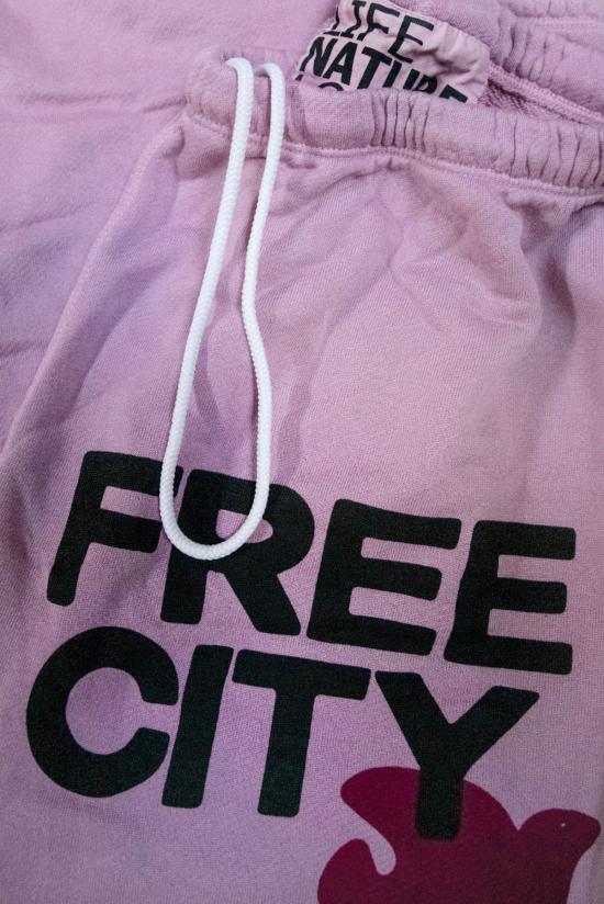  프리시티 스트레이트 팬츠 슈퍼플러프 럭스 오그 스웨트팬츠 페탈 - FREECITY