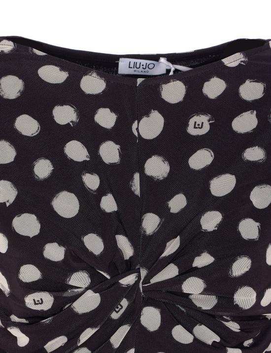 25FW 리우조 긴팔 티셔츠 UF5269JS007 M9169 Black - LIU JO