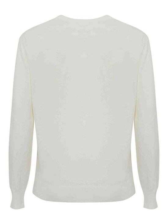  씨피 컴퍼니 코튼 크레이프 크루넥 렌즈 니트 스웨터 18CMKN086A006323O103 White - C.P. COMPANY