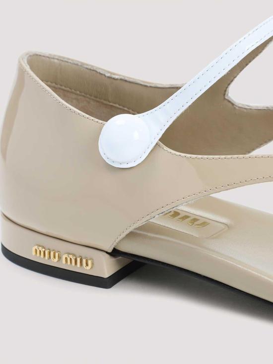 25FW 미우미우 샌들 5Y468EF01006EF0J34 White - MIU MIU