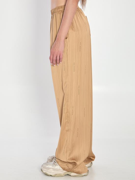 25FW 발렌시아가 핀스트라이프 로고 팬츠 847154TSLA6 2684 BEIGE - BALENCIAGA