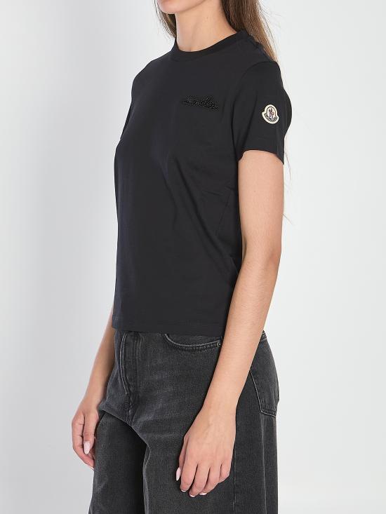25FW 몽클레어 반팔 티셔츠 K20938C0001989AIJ 999 BLACK - MONCLER