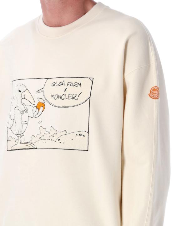 25FW 몽클레어 몽클레어 x 길가 팜 디자인 바이 도널드 글로버 코튼 스웨트셔츠 8G0000289AUJ 02B WHITE - MONCLER