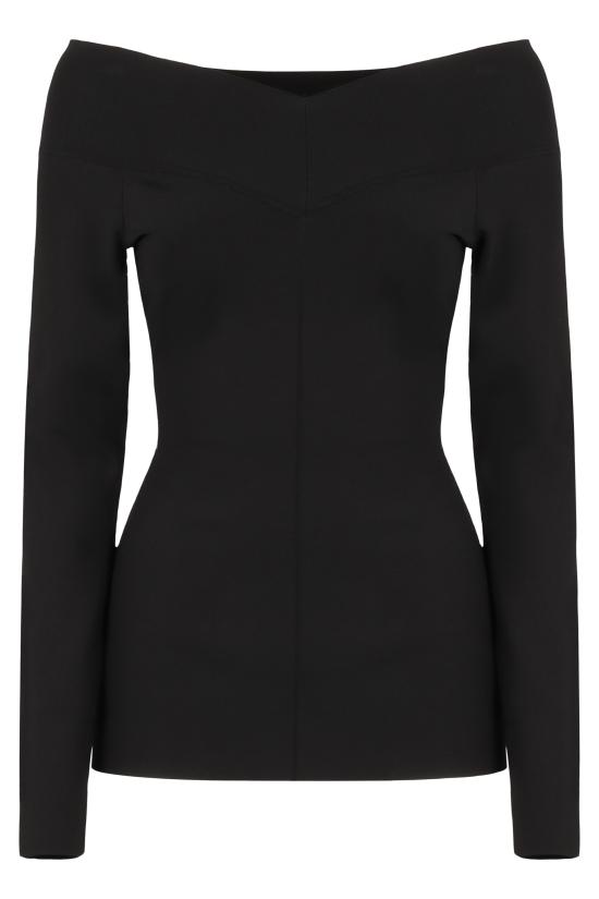 25FW 스텔라 맥카트니 긴팔 티셔츠 6K10683S25431000 black