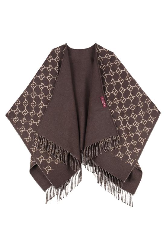  구찌 GG 울 자카드 케이프 8178313G2002579 brown