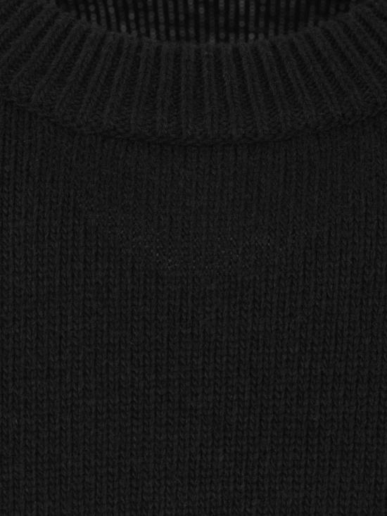 25FW 스톤 아일랜드 5100072 리버스 스티치 리테일 램스울 크루넥 스웨터 K2S155100072 S00A3V0029 Black - STONE ISLAND