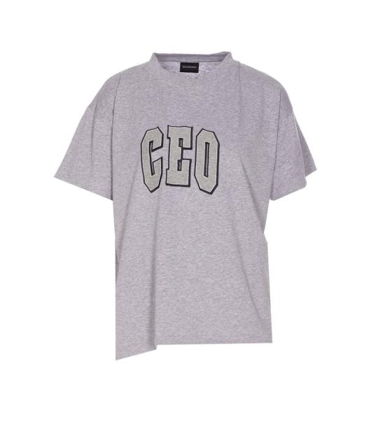 25FW 발렌시아가 반팔 티셔츠 826344TSVP31300 GREY