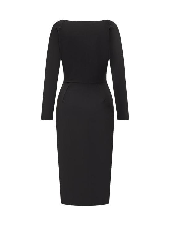 25FW 키아라보니 미디 원피스 ABCNASTINABRBS 37 Black - CHIARA BONI