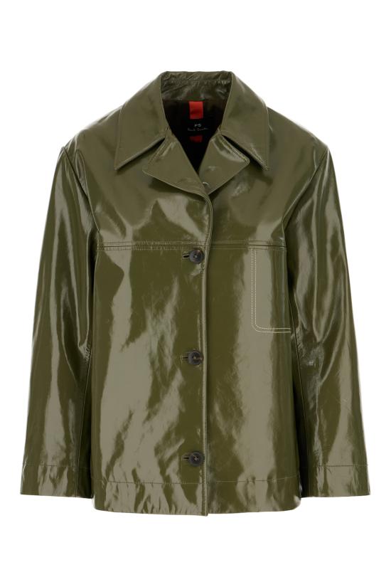 25FW 폴 스미스 가죽 자켓 W2R422JLT31319 34 GREEN