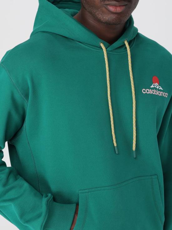 25FW 카사블랑카 후드 티셔츠 MPF25JTP292 03 Green - CASABLANCA