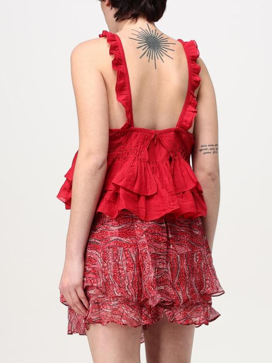 25SS 이자벨마랑에뚜왈 민소매 티셔츠 HT0602FAB3J04E 70RD Red - ISABEL MARANT ETOILE