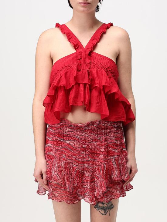 25SS 이자벨마랑에뚜왈 민소매 티셔츠 HT0602FAB3J04E 70RD Red